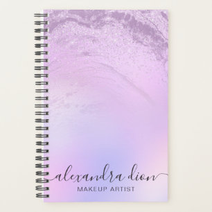 Agenda Elegante artista de maquillaje violeta de mármol p
