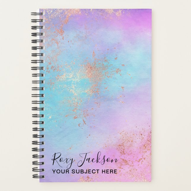 Agenda Elegante artista moderno de maquillaje de acuarela (Anverso)