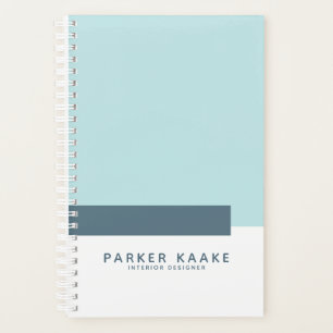 Agenda Elegante azul geométrico moderno