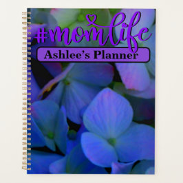 Agenda Elegante azul violeta azul floral para ella #mamá