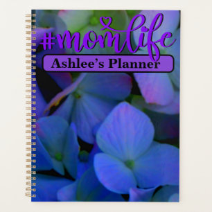 Agenda Elegante azul violeta azul floral para ella #mamá