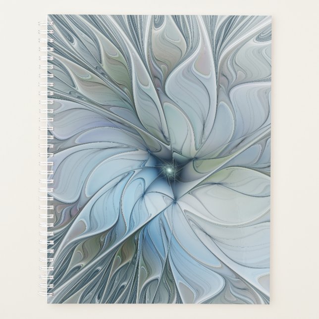 Agenda Elegante Belleza Moderna Resumen Flor de Arte Frac (Anverso)