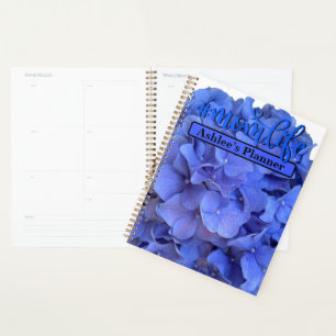 Agenda Elegante Blue periwinkle hidrangeas florales