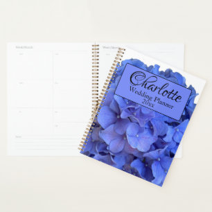 Agenda Elegante Blue periwinkle hidrangeas florales