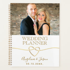 Agenda Elegante Boda de Foto en Oro