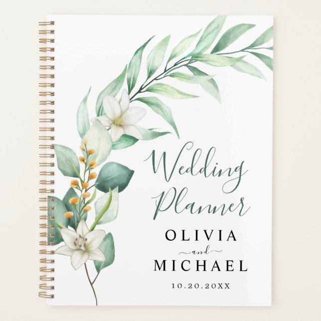Agenda Elegante Boda Eucalyptus (Anverso)
