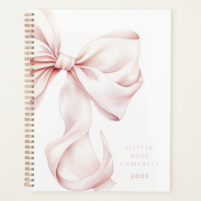 Agenda Elegante Bow Rosa (Anverso)
