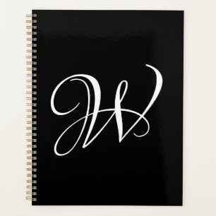 Agenda Elegante caligrafía inicial del guión personalizad