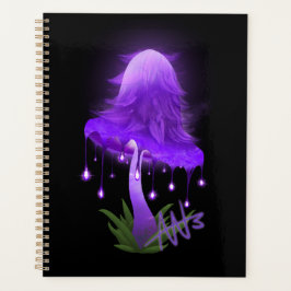Agenda Elegante Capa Inky Colgante Mushroom Purple
