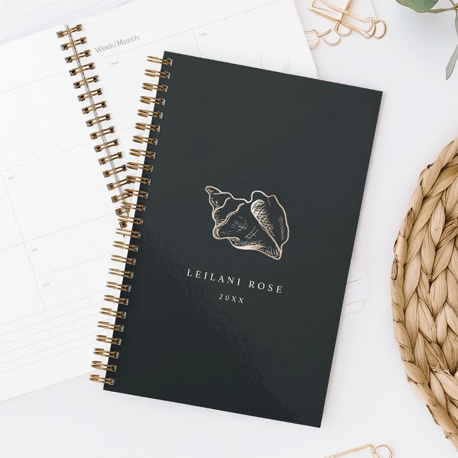 Agenda Elegante cascarón de oro personalizado (Subido por el creador)
