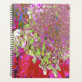 Agenda Elegante Chartreuse Verde, Rosa y Azul Hydrangea