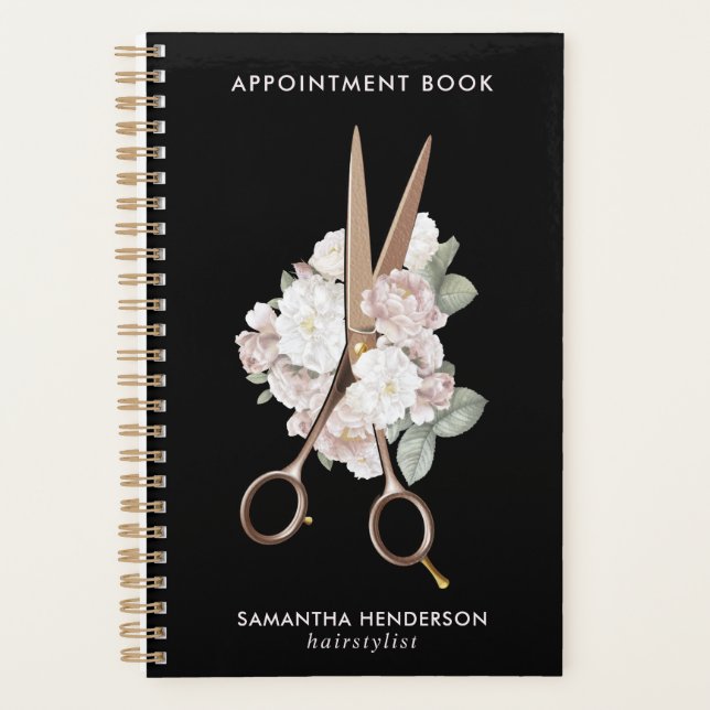 Agenda Elegante cita de estilo floral vintage (Anverso)