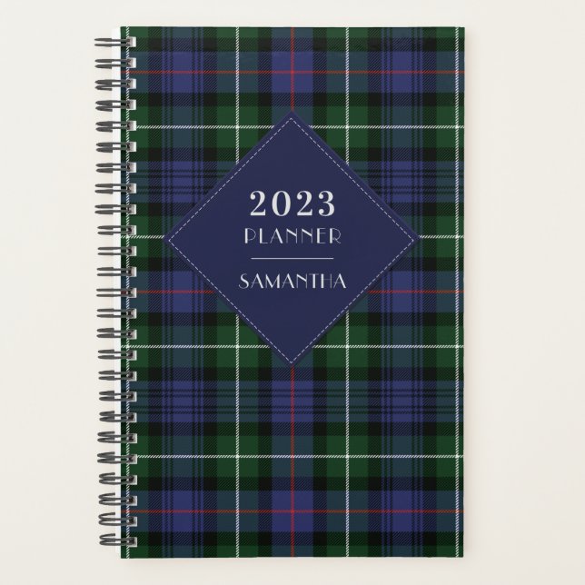 Agenda Elegante Clan Rustic Plaid 2023 MacKenzie Tartan (Anverso)