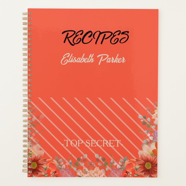 Agenda Elegante cocina floral rústica (Anverso)