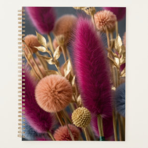Agenda Elegante cola de conejo seca y floral botánica de