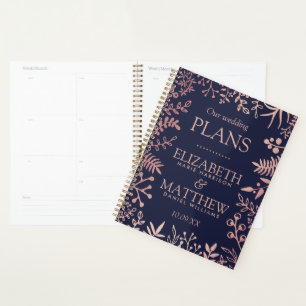 Agenda Elegante colección de Bodas florales de Rosa y mar