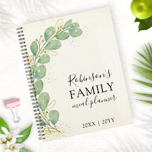 Agenda Elegante Comida Rústica De La Familia Del Eucalipt