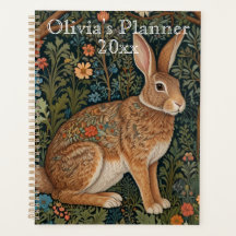 Elegante conejo boho marrón de madera