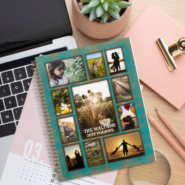 Agenda Elegante Copper Y Verde azulado Planeador De Fotog