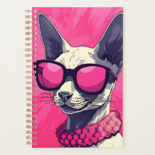 Agenda Elegante Cornish Rex Cat Pink