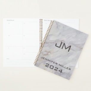 Agenda Elegante diseño de mármol gris y beige