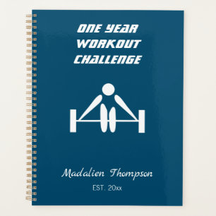 Agenda Elegante ejercicio de diseño pesas entrenamiento a