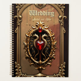 Agenda Elegante emblema de lujo del corazón.