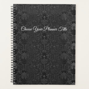 Agenda Elegante encaje negro de damasco