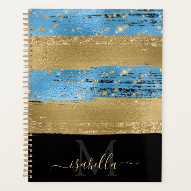 Agenda Elegante escritura moderna monogramada (Anverso)