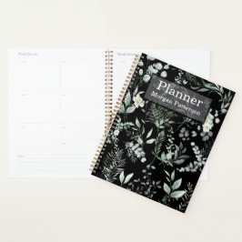 Agenda Elegante espiral de vegetación personalizada
