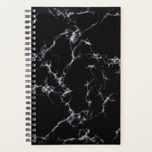Agenda Elegante estilo de mármol4 - Blanco y negro