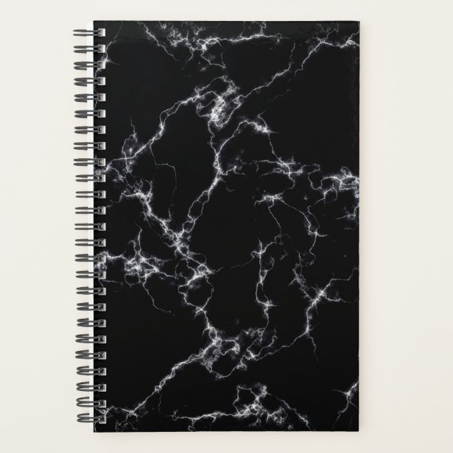 Agenda Elegante estilo de mármol4 - Blanco y negro (Anverso)