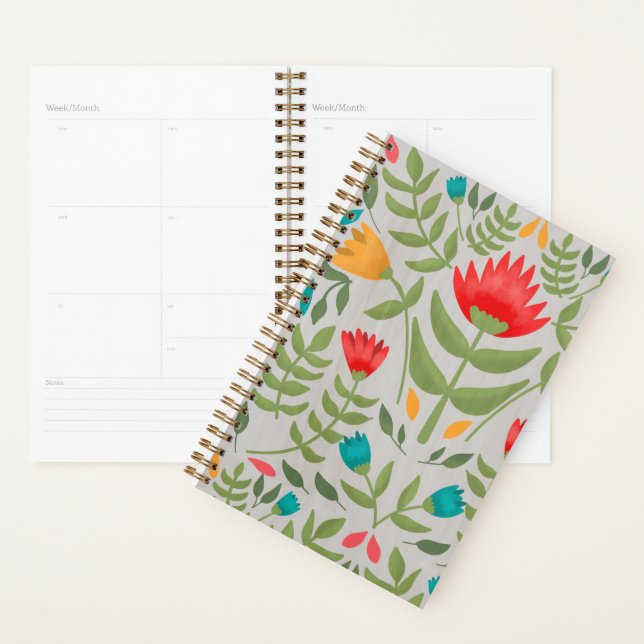 Agenda Elegante estilo de tableau floral (Demostración)