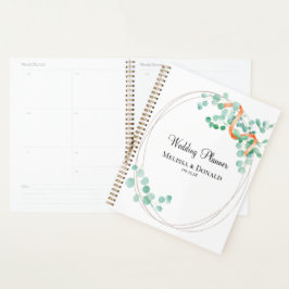 Agenda Elegante Eucalyptus Greenery Peach Floral