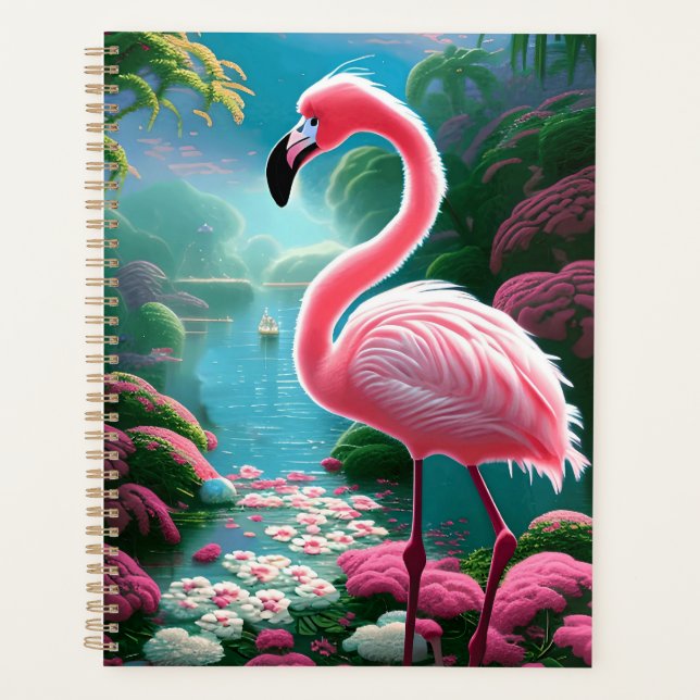 Agenda Elegante Flamingo Tropical-70852 (Anverso)