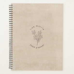 Agenda Elegante flor salvaje botánico
