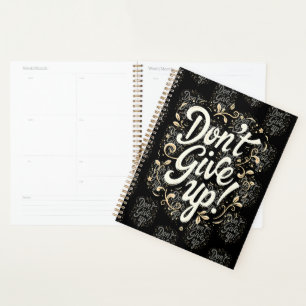 Agenda Elegante Floral "¡No te rindas!" Motivacional 