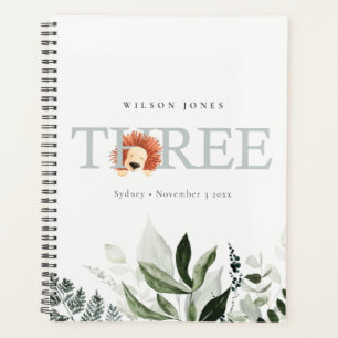 Agenda Elegante Foliage Cute Boho León Tercer Cumpleaños