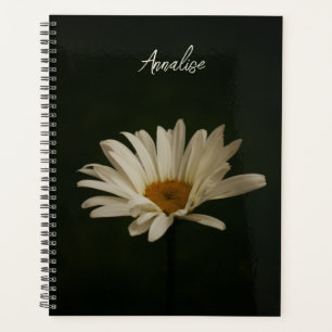 Agenda Elegante foto floral de margarita personalizada