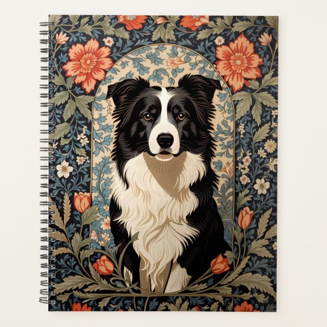 Agenda Elegante frontera inspirada por el Collie William  (Anverso)