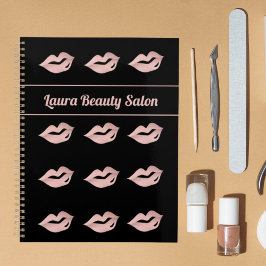 Agenda Elegante Glam Gold Rosa y Nombramientos Negros