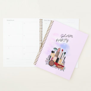 Agenda Elegante glamur de artista Rubor Girly Pink