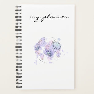 Agenda Elegante globo acuático azul Moda moderna