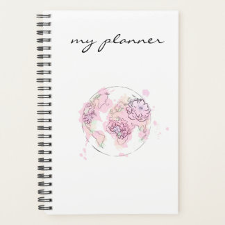 Agenda Elegante globo acuático rosa de Moda moderna
