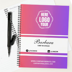 Agenda Elegante Gradiente Empresa con marca de regalo cor