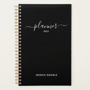 Agenda Elegante guión cambia semanalmente el plano negro
