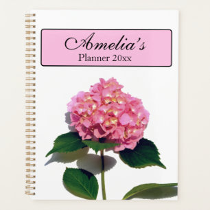 Agenda Elegante hortensia floral rosa