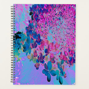 Agenda Elegante Hortensia Limelight Azul Oscuro y Magenta