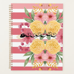 Agenda Elegante Invitación de Despedida de Soltera con Fl