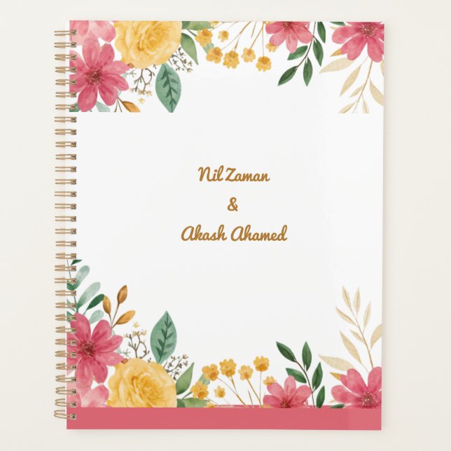 Agenda Elegante Invitación de Despedida de Soltera con No (Anverso)